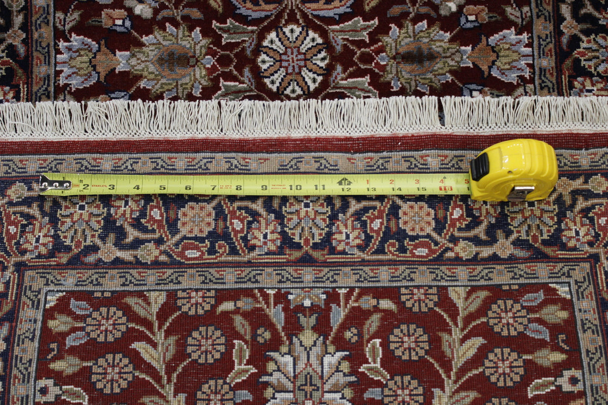Back of Traditional Fine Heraki hand-knotted rug