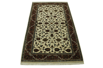 Close-up of wool pile, Brown & Beige rug