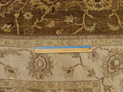 Chobie Oushak / Peshawar hand-knotted wool rug in Brown, 5'11" x 8'11", SKU W895