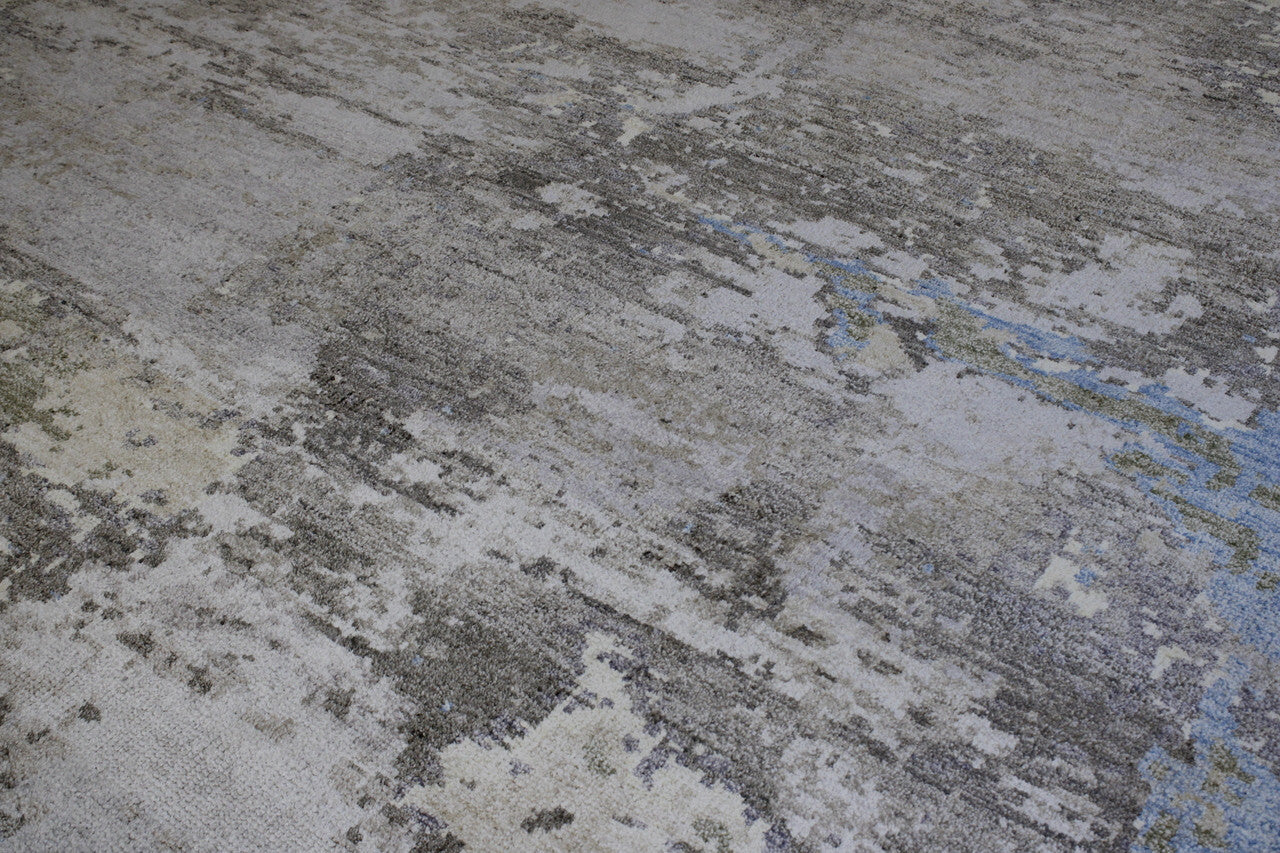 Full view of Modern Abstract Distress Design rug