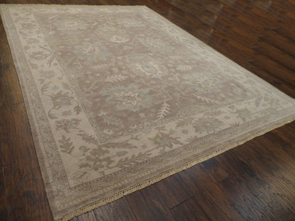 Turk Oushak Natural-dye 9'0"x12'0" Hand-knotted Rug -w11317