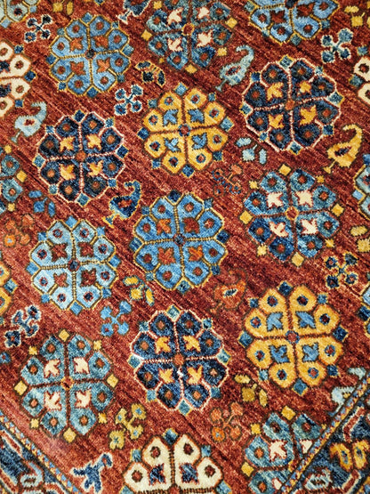 Tribal Nomad Vege Dye Wool Hand Knotted Rug 2'11''x4'11''  - AR78690