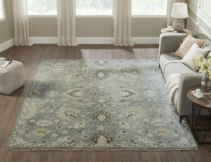 Transitional Hand Knotted Rug Wool - KUS1240