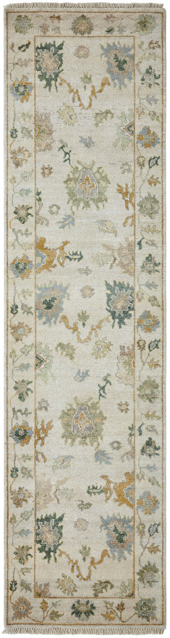 Transitional Hand Knotted Rug Wool & Silk - KAA9050