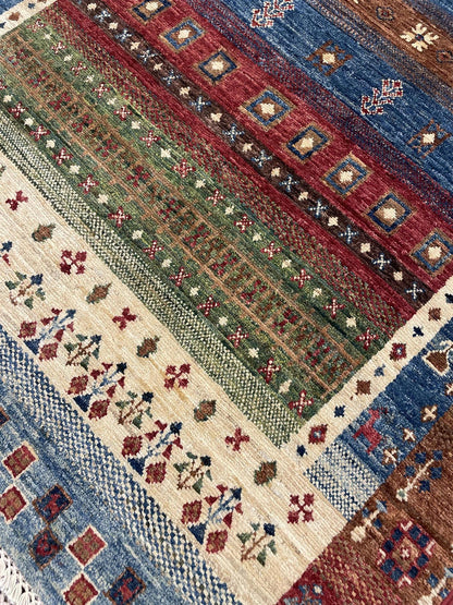 Tribal Nomad Vege Dye Wool Hand Knotted Rug 3'11''x5'09''  - AR77866