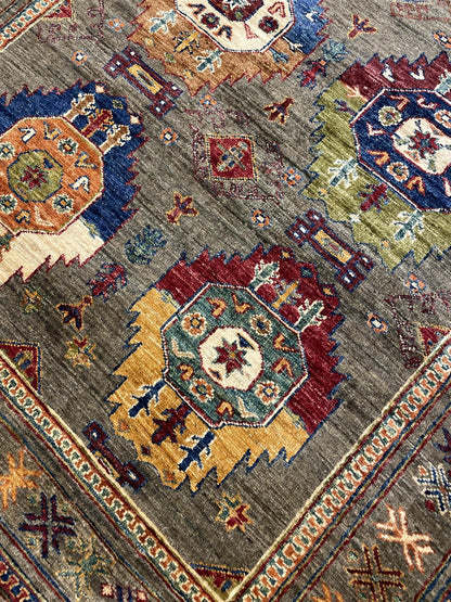 Tribal Nomad Vege Dye Wool Hand Knotted Rug 4'02''x5'06''  - AR77813
