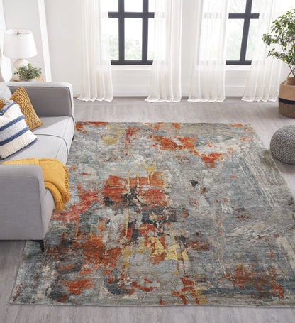 Modern Hand Knotted Rug Silk - KJN3030