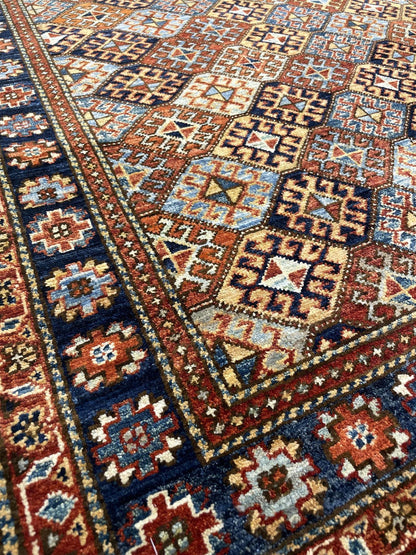 Tribal Nomad Vege Dye Wool Hand Knotted Rug 3'06''x4'09''  - AR78682