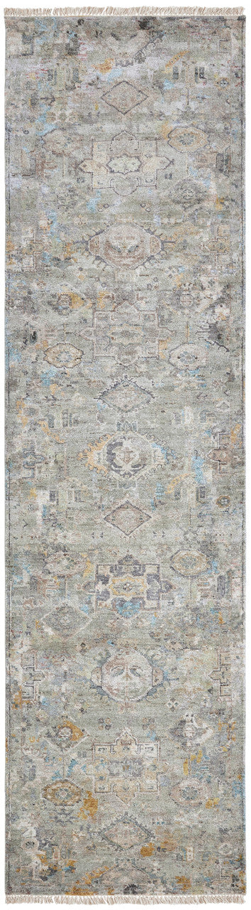 Transitional Hand Knotted Rug Wool & Silk - KKH3490