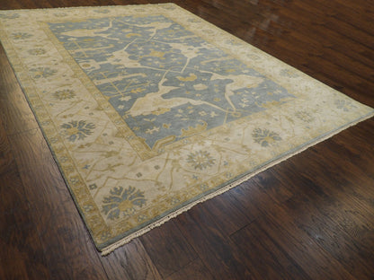 Turk Oushak Natural-dye 9'0"x12'0" Hand-knotted Rug -w289