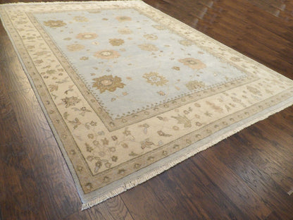 Turk Oushak Natural-dye 9'0"x12'0" Hand-knotted Rug -w306