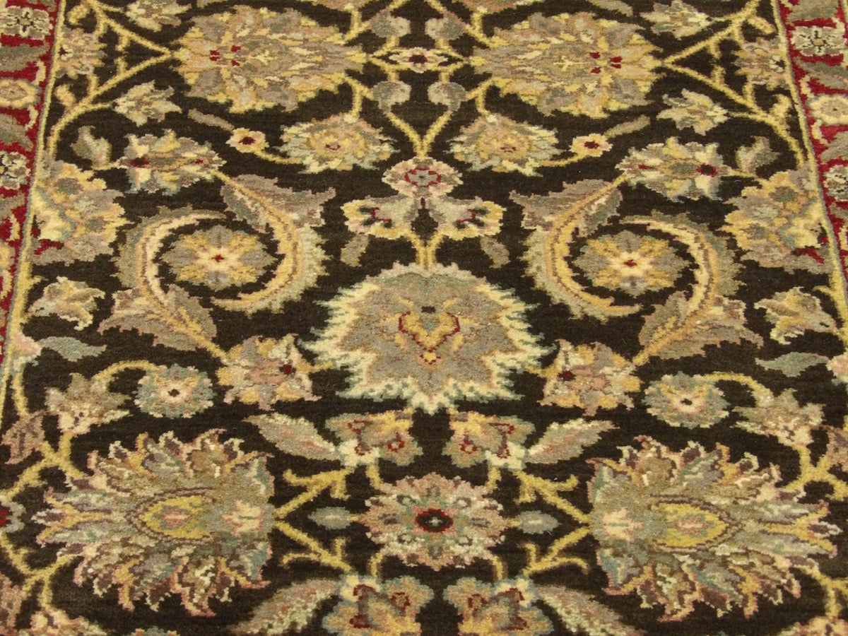 Back of Jaipur Kashan hand-knotted runner