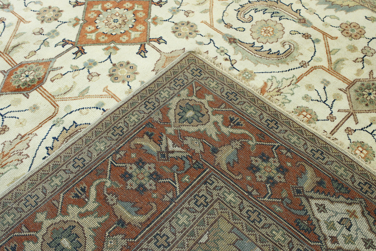 Tribal Hali Heriz pattern detail
