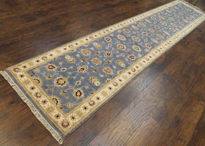 Kashan Traditional hand-knotted wool runner in Beige, 2'6" x 13'7", SKU W1163