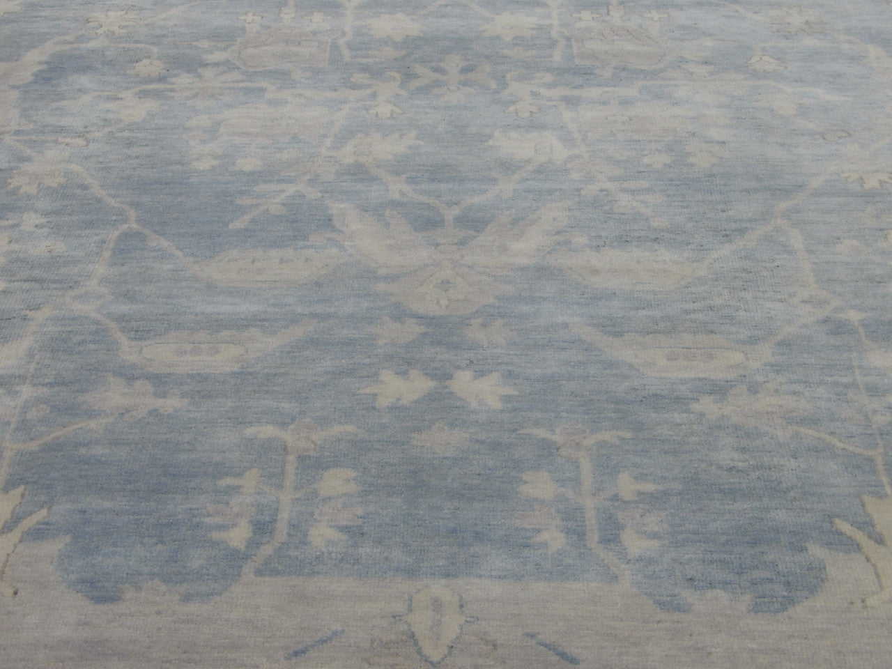 Back of Fine Oushak Wash Natural Dye hand-knotted rug