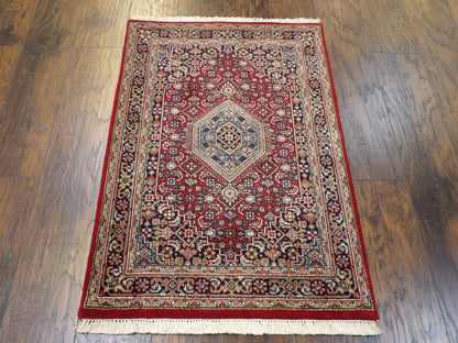 Fine Persian Bidjar rug corner detail