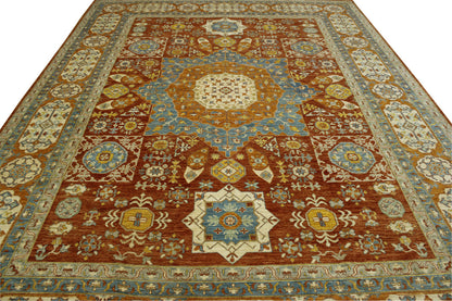 Tribal Vegetable Dye Bamiyan rug corner detail