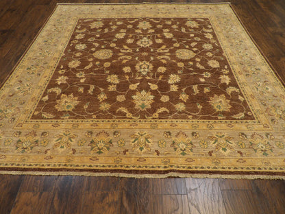 Close-up of wool pile, Brown & Gray rug