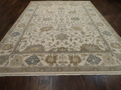 Turk Oushak Natural Dye rug corner detail