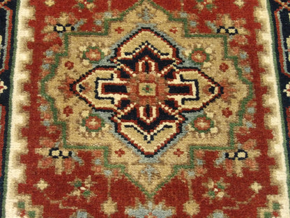 Back of tribal hand-knotted rug
