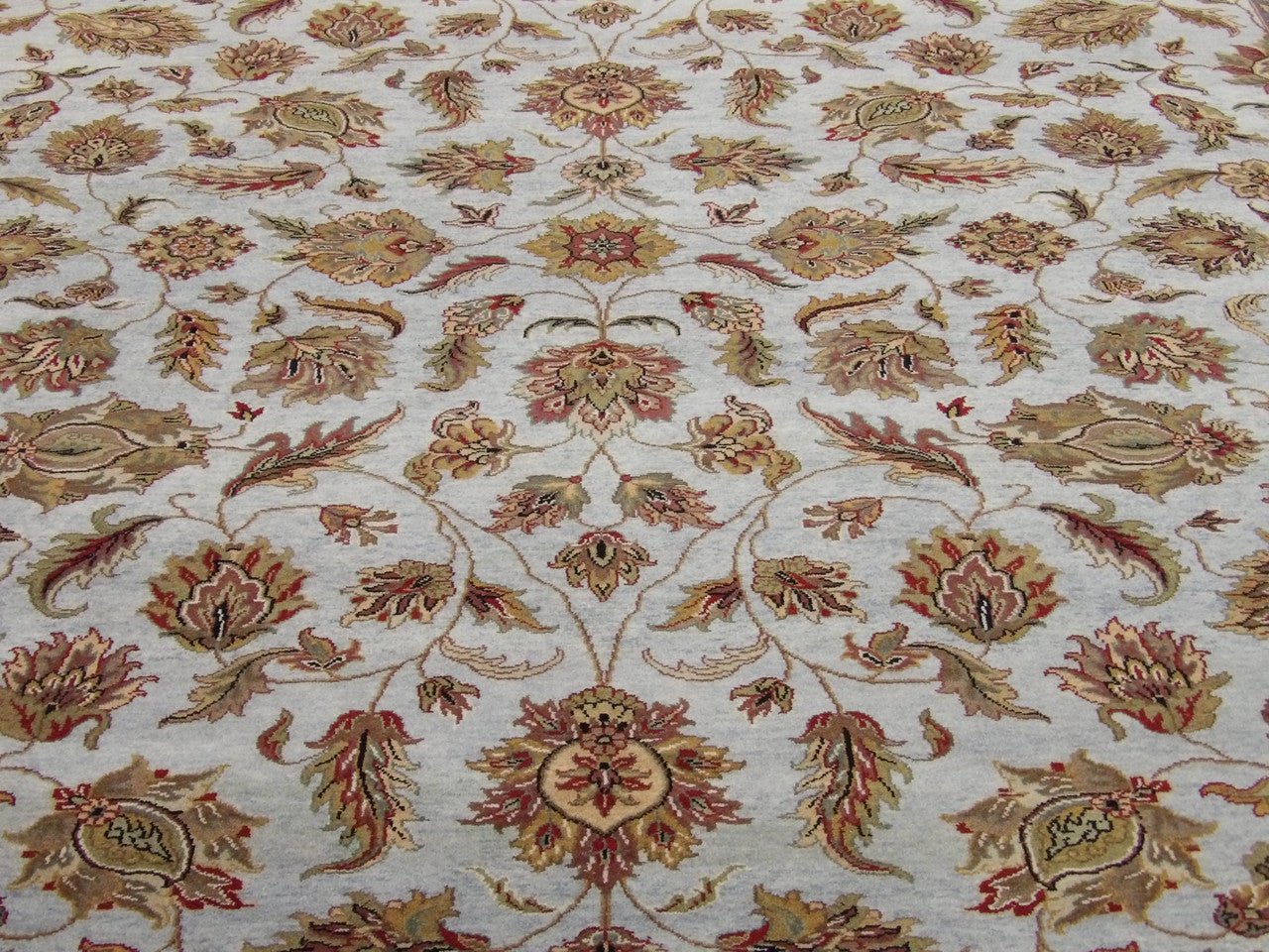 Back of Fine Kashan Tie Dye hand-knotted rug