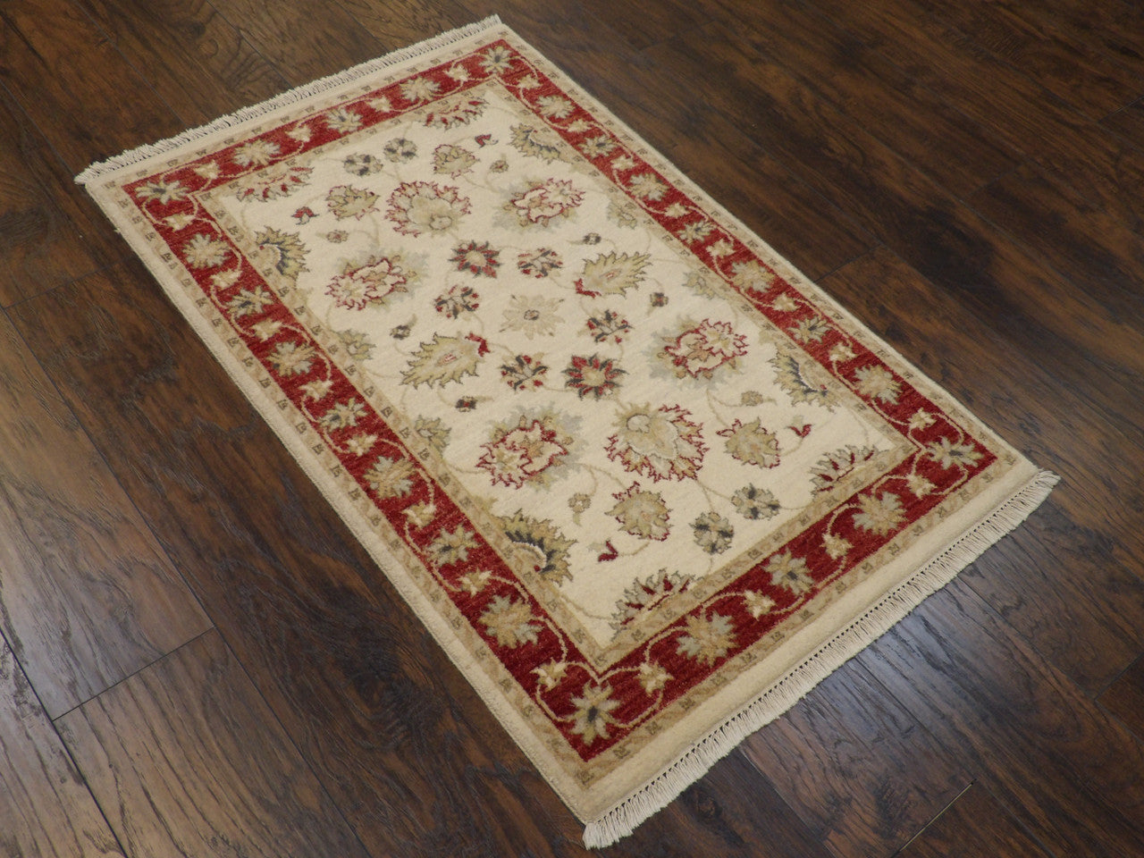 Chobie Oushak / Peshawar hand-knotted wool rug in Beige, 2'8" x 4'0", SKU w530
