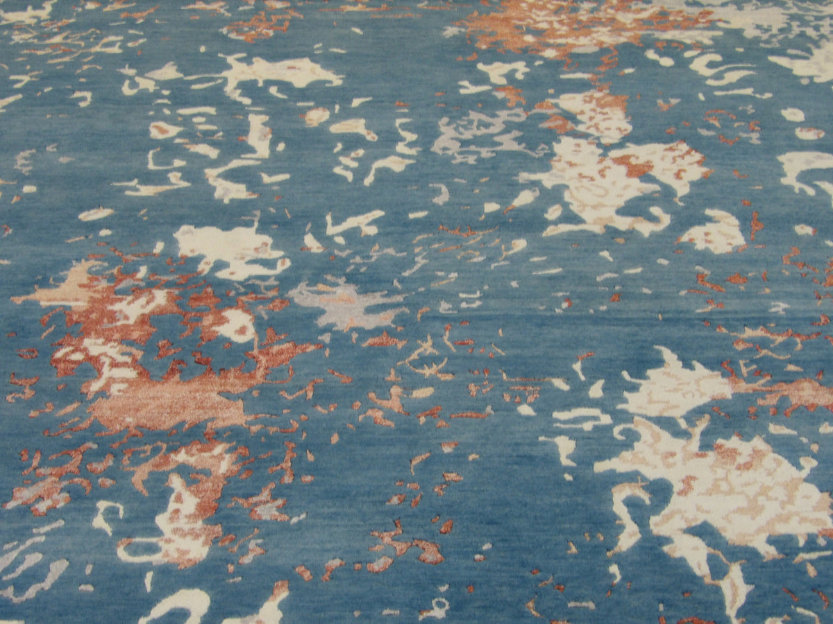 Back of modern hand-knotted rug