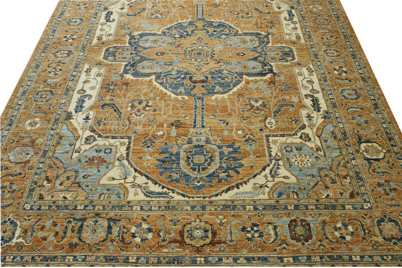 Oushak Heriz Chobi pattern detail