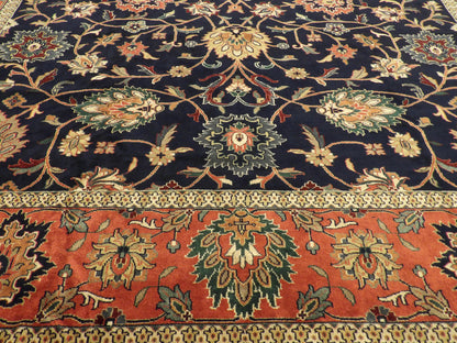 Turk Kashan Antique Wash rug border detail