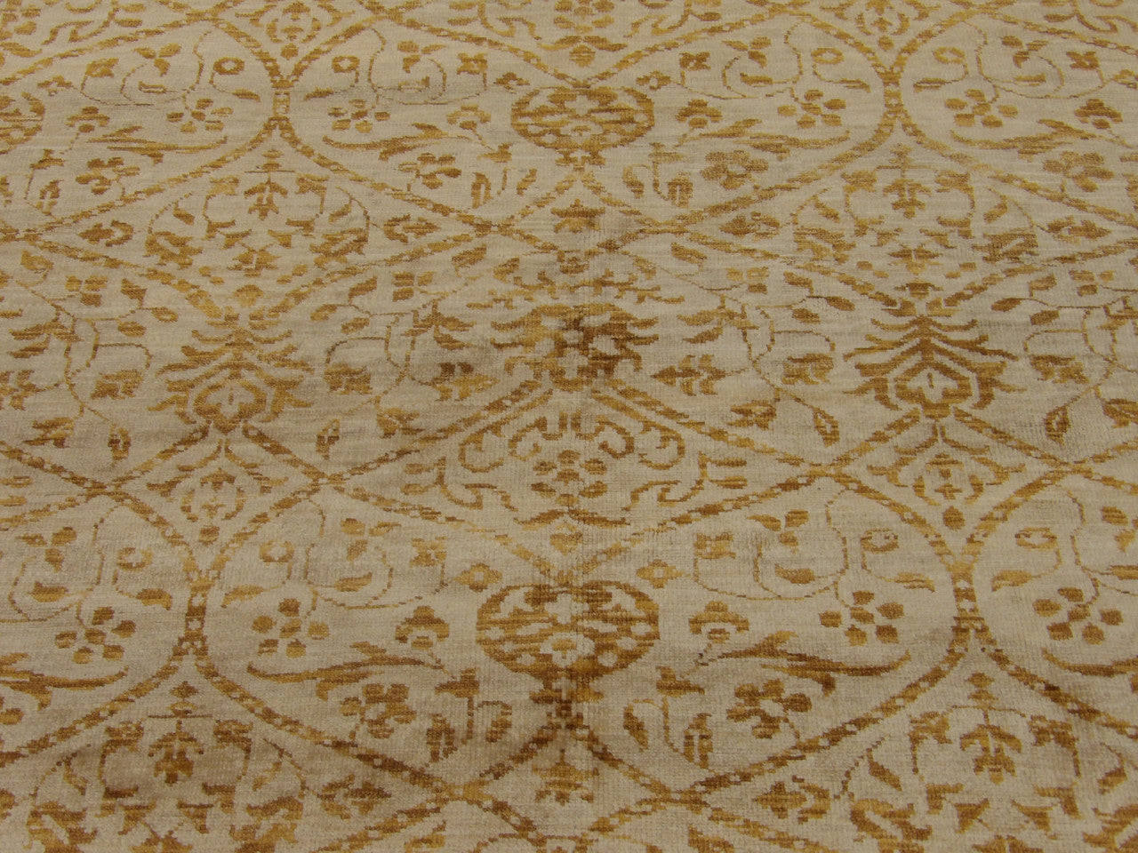 Back of damask hand-knotted rug