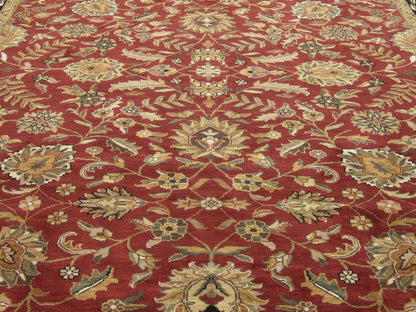 Back of Jaipur Kashan hand-knotted rug