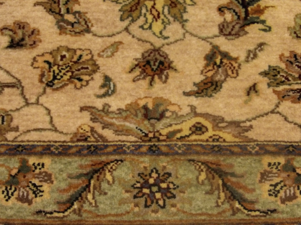 Fine Jaipur Kashan Tie Dye rug border detail