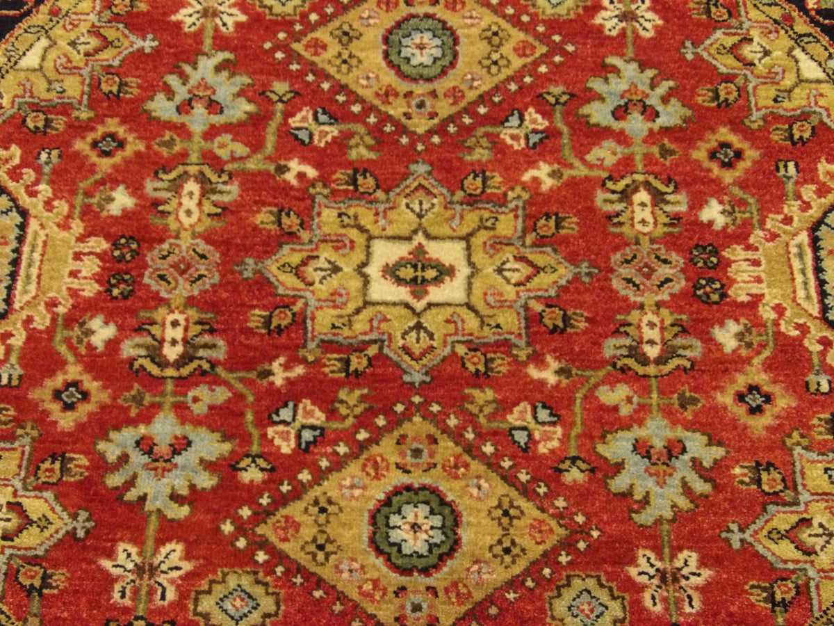 Back of tribal hand-knotted rug