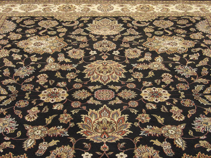 Back of Fine Persian Mashad hand-knotted rug