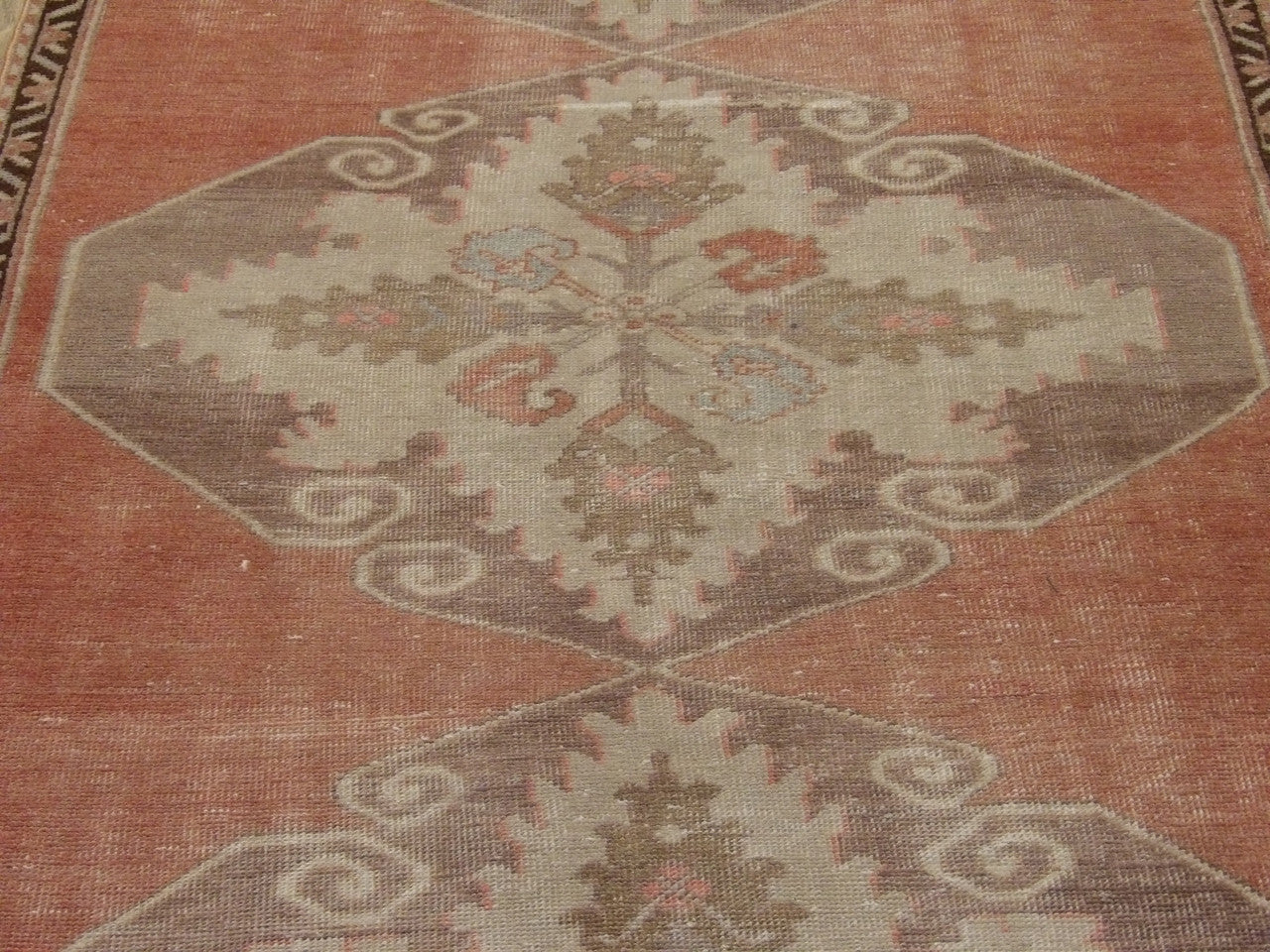 Back of Vintage Antique Anatolian hand-knotted rug