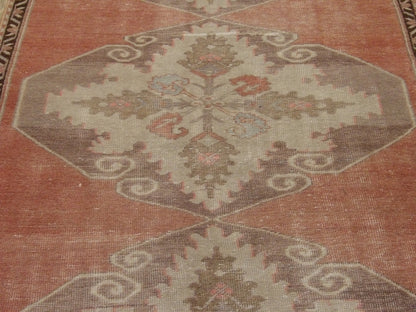 Back of Vintage Antique Anatolian hand-knotted rug