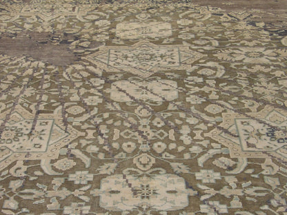 Back of Transitional Oxidized Broken Design hand-knotted rug