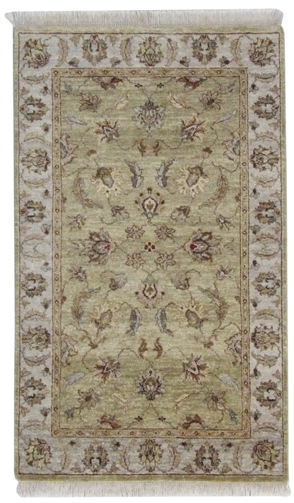 Traditional hand-knotted wool rug in Blue, 3'1" x 5'1", SKU w112