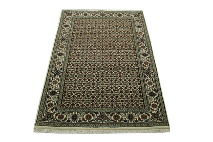 Close-up of wool pile, Beige rug