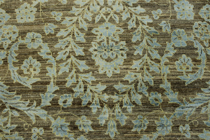 Transitional Suzani Design Chobi rug corner detail