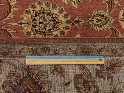 Brown & Beige Fine Ziegler Tie Dye rug in room setting