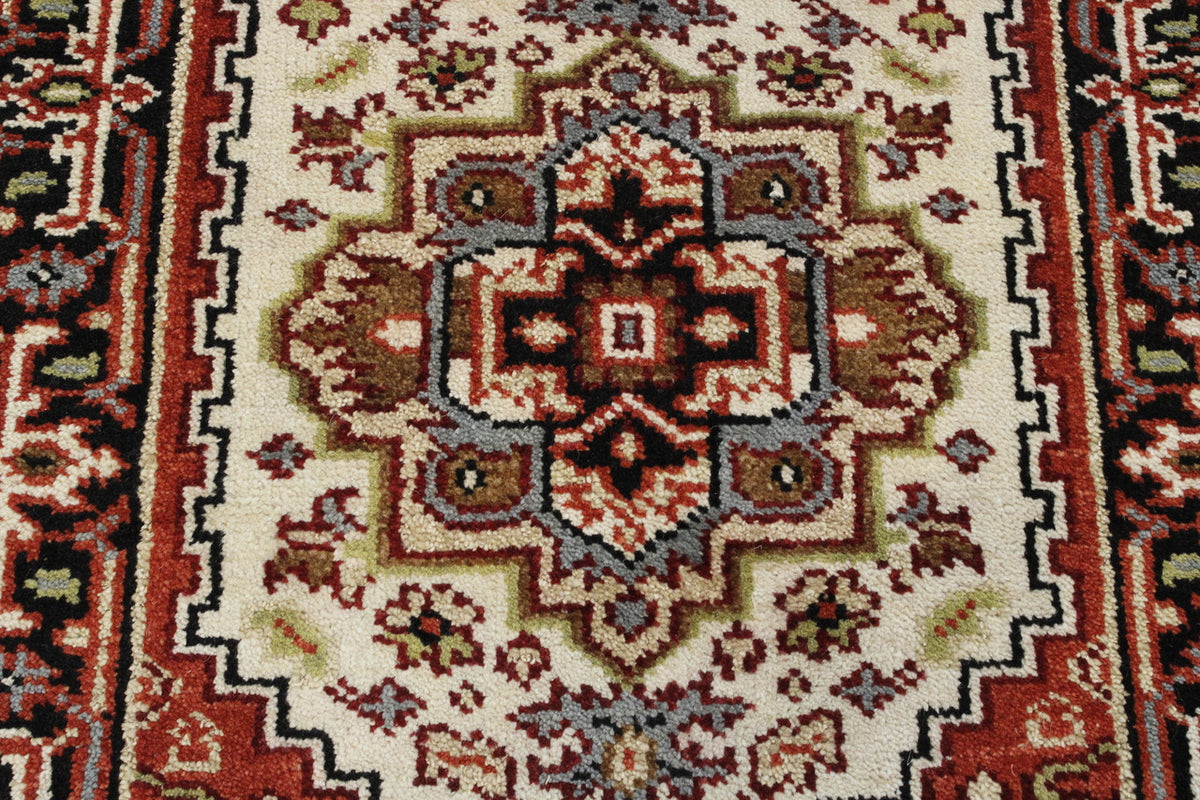 Full view of Tribal Heriz rug