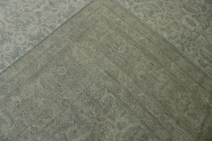 Oushak Wash Chobi hand-knotted wool rug in Blue & Gray, full view
