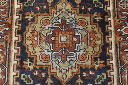 Full view of Tribal Indo Heriz rug