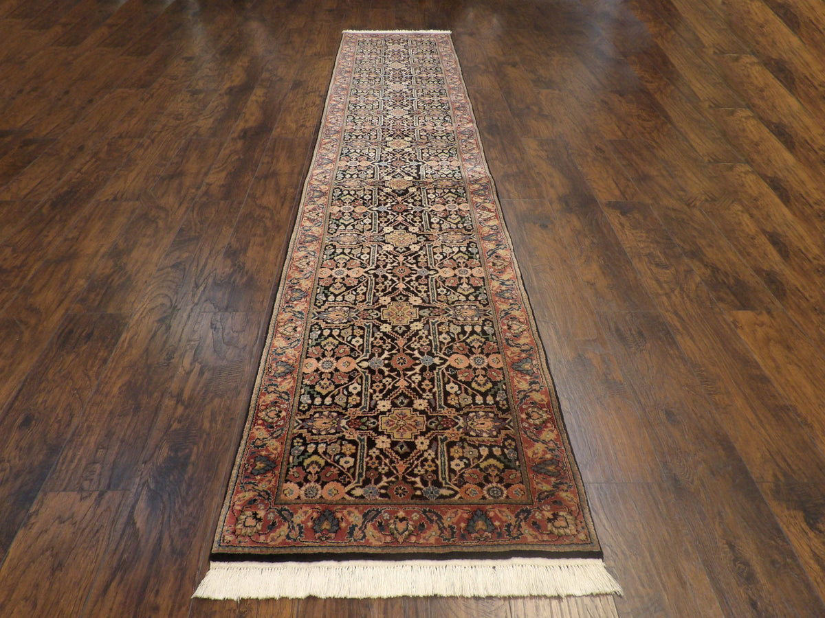 Close-up of fine knot density, Persian Mir runner