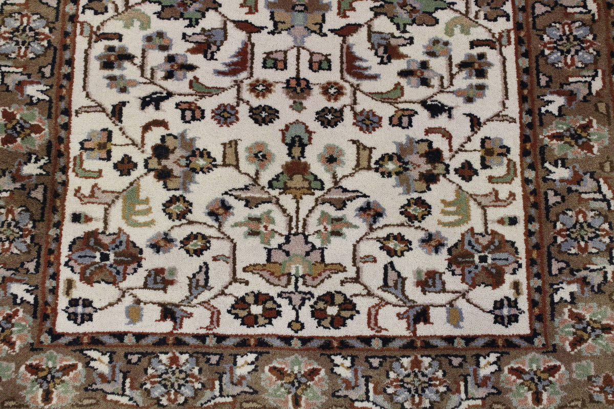 Back of Traditional Fine Herati hand-knotted rug