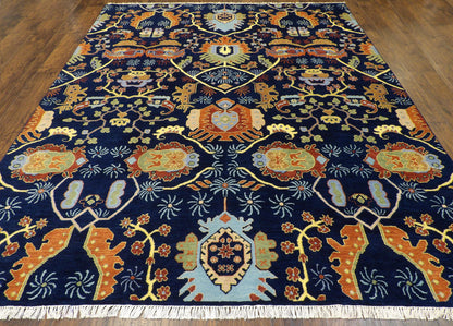 Colorful Modern Rich Ziegler Design rug corner detail