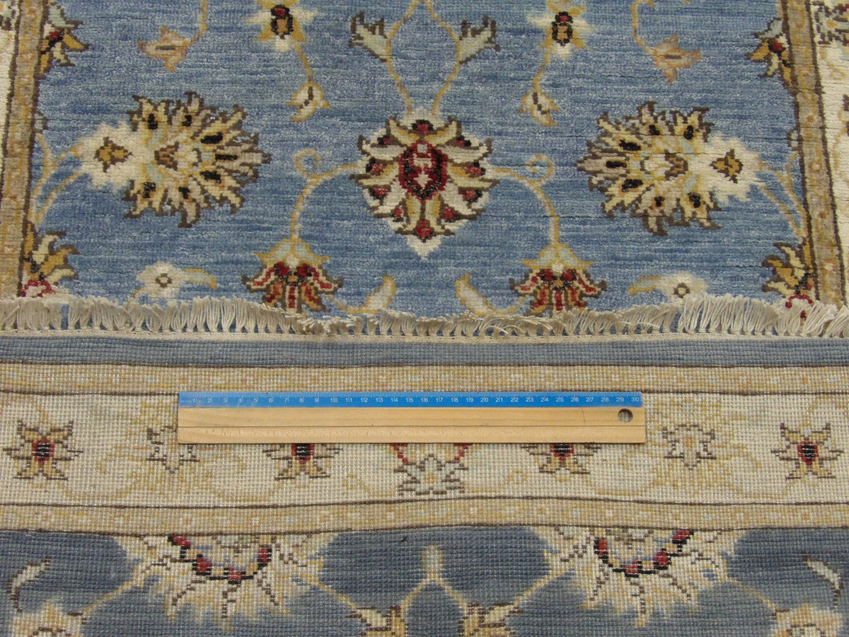 Kashan Oushak / Peshawar hand-knotted wool runner in Blue, 2'8" x 16'2", SKU w1166