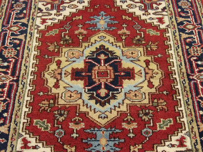 Back of Persian Heriz hand-knotted rug