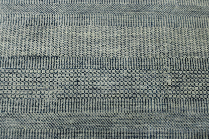 Close-up of wool pile, Blue & Gray rug